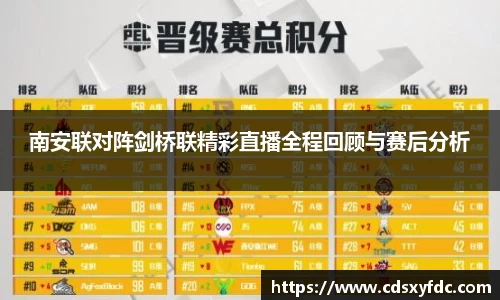 南安联对阵剑桥联精彩直播全程回顾与赛后分析